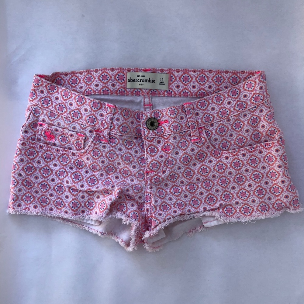 abercrombie kids Patterned Jean Shorts